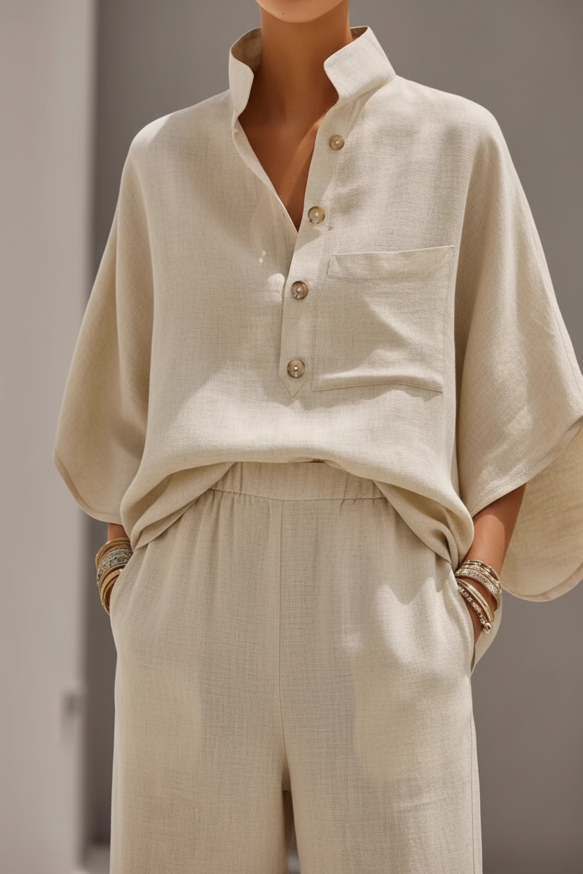 The Weekend Short-Sleeve Two-Piece Set