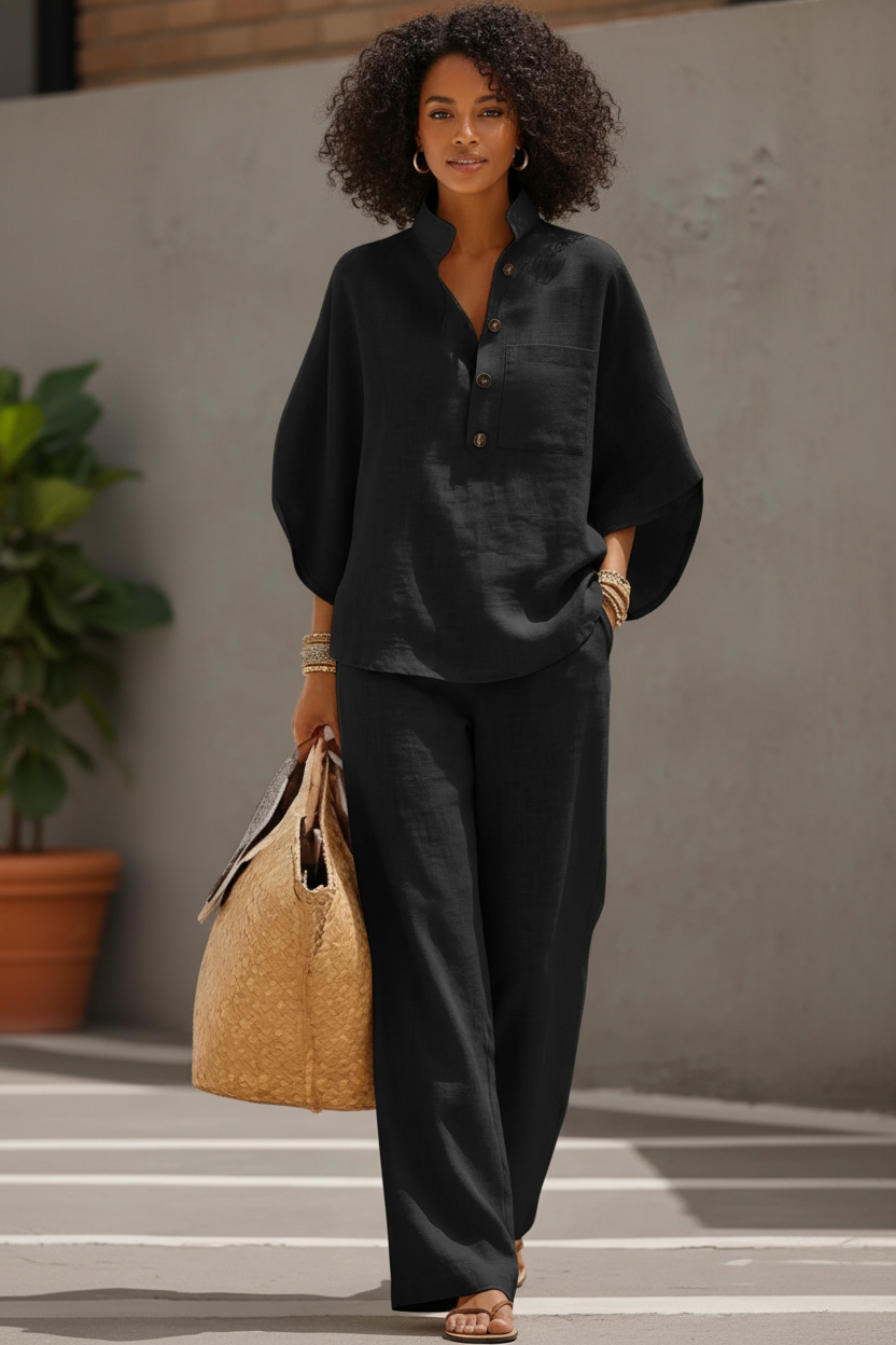 The Weekend Short-Sleeve Two-Piece Set