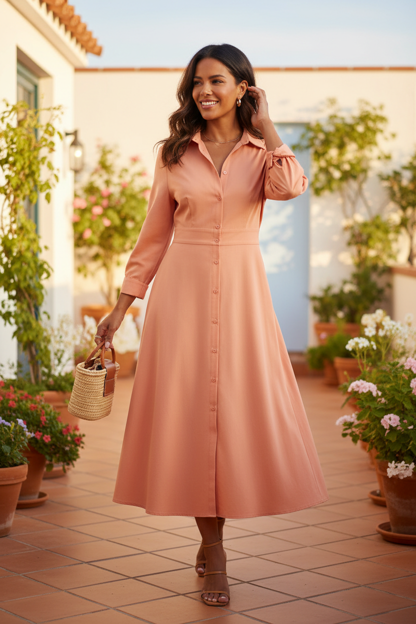 The Everyday Long-Sleeve Swing Dress
