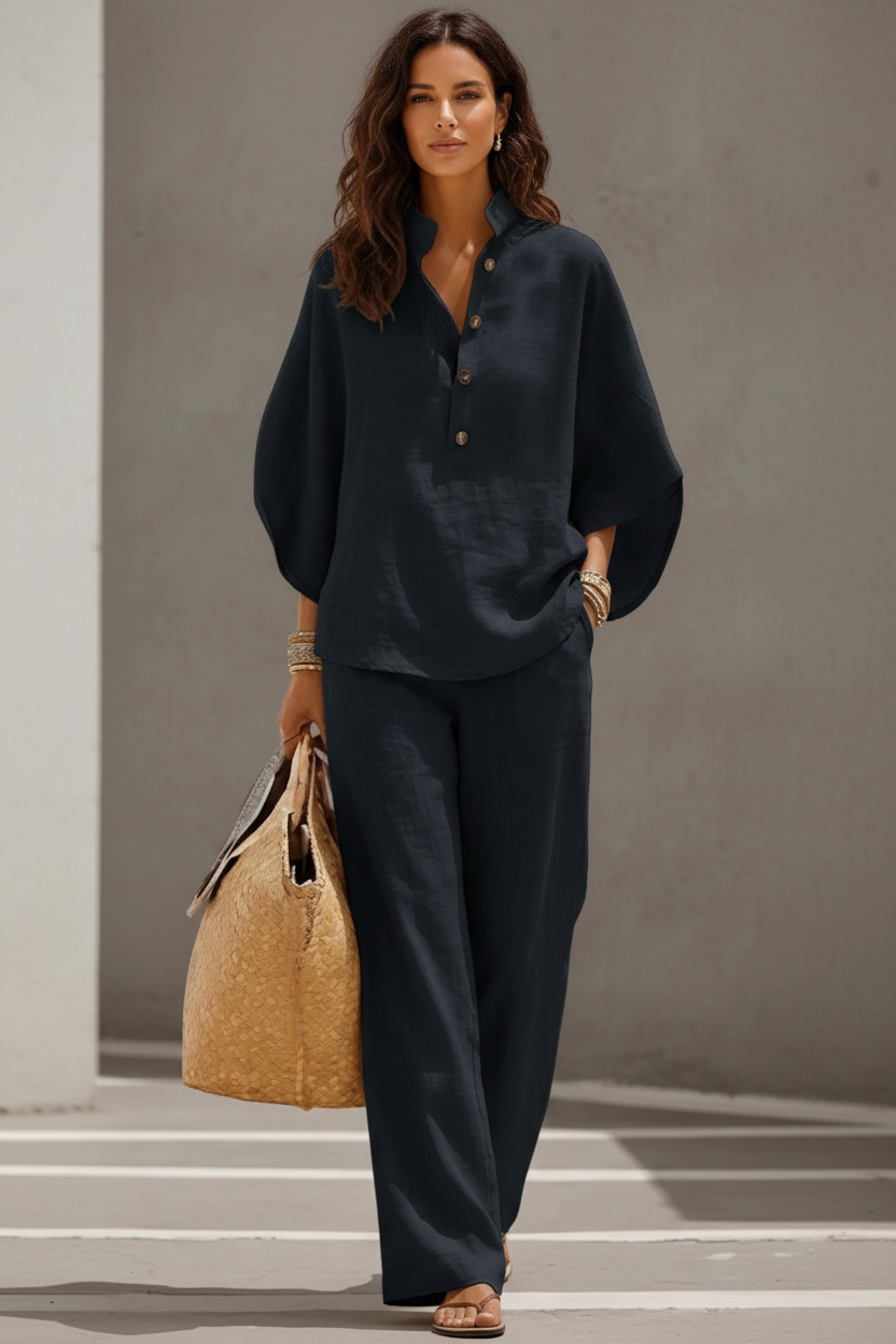 The Weekend Short-Sleeve Two-Piece Set