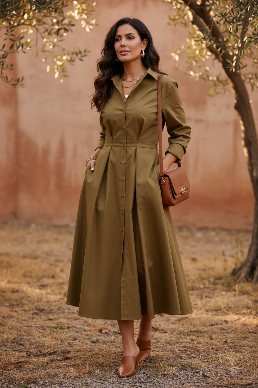 The Everyday Long-Sleeve Swing Dress